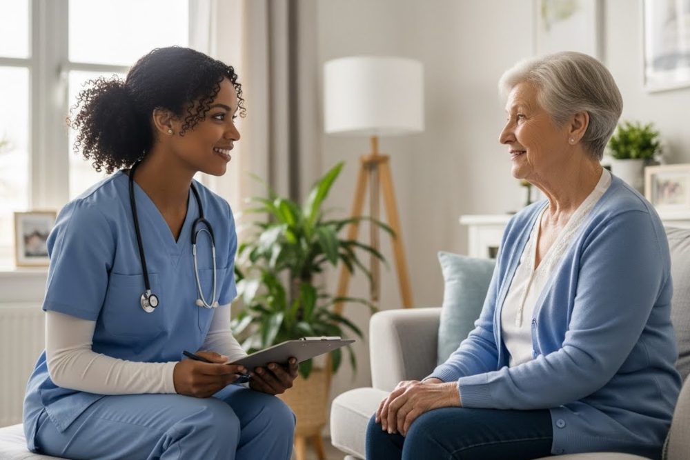 Blue Water-Blog - Blue Water Homecare home care aide and patient