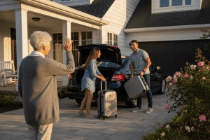Blue Water-Apr-Blog-1 - Blue Water Homecare parent and children in driveway