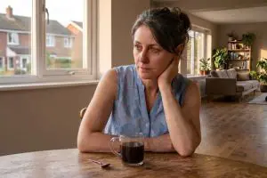 Blue Water-Blog 1-Jul26 - Blue Water Homecare tired woman drinking tea
