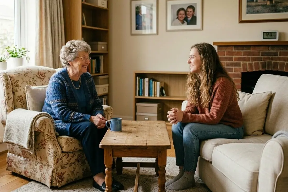 Blue Water-Blog 1-Aug26 - Blue Water Homecare daughter and grandmother talking