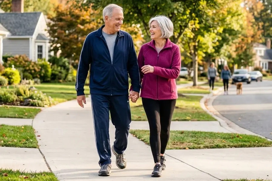 Blue Water-Blog 2-Aug26 - Blue Water Homecare older couple out for a walk